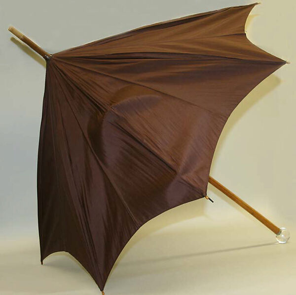 Umbrella, Briggs &amp; Sons, London (British), silk, wood, bone, metal, crystal, diamonds, British 