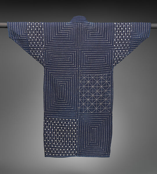 Fisherman’s Jacket (Donza) with Geometric Patterns, Cotton with quilting, Japan 