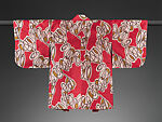 Meisen Jacket (Haori) with Looped Lines, Plain-weave silk warps with machine-spun silk wefts in all-weft ikat (yokosō-gasuri), Japan