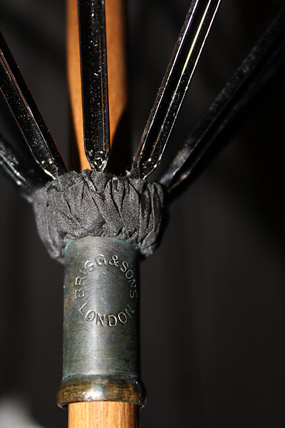 Umbrella, Briggs &amp; Sons, London (British), silk, wood, rock-crystal, onyx, metal, British