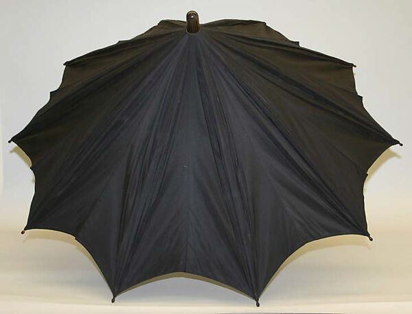 Umbrella, Briggs &amp; Sons, London (British), silk, wood, rock-crystal, onyx, metal, British 
