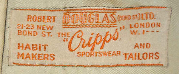 Riding habit, Robert Douglas Ltd. (British), a,b) wool, British