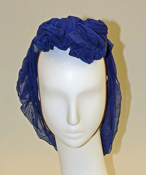 Hat, Madame Suzy (French), silk, cotton, French 