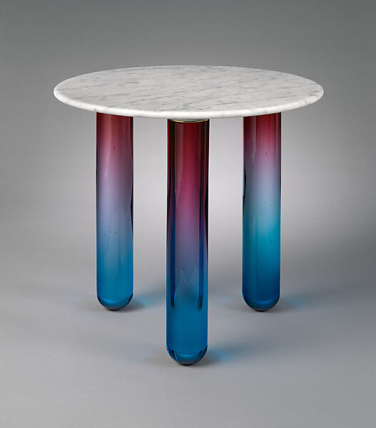 Orion Table, Ini Archibong  American, Glass, Carrara marble, Swiss