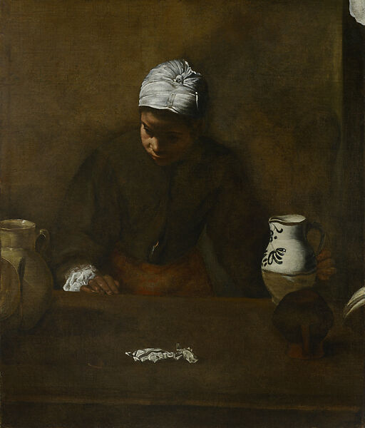 Kitchen Maid, Velázquez (Diego Rodríguez de Silva y Velázquez)  Spanish, Oil on canvas