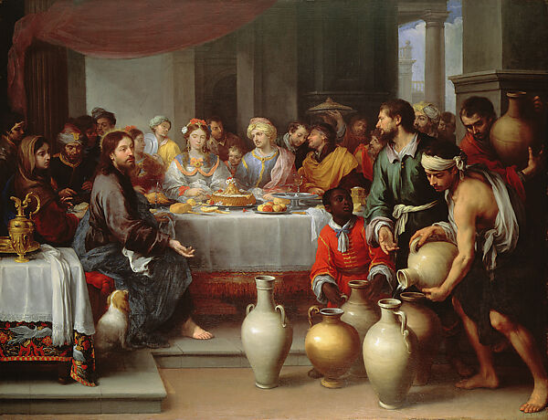 The Marriage Feast at Cana, Bartolomé Estebán Murillo (Spanish, Seville 1617–1682 Seville), Oil on canvas 