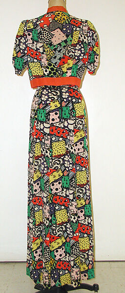 Dinner ensemble, Elsa Schiaparelli (Italian, 1890–1973), synthetic fiber, French