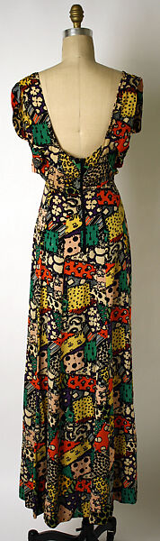 Dinner ensemble, Elsa Schiaparelli (Italian, 1890–1973), synthetic fiber, French