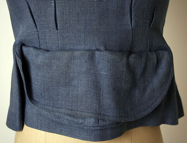 Overblouse, Elsa Schiaparelli (Italian, 1890–1973), linen, French
