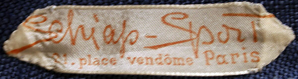 Overblouse, Elsa Schiaparelli (Italian, 1890–1973), linen, French