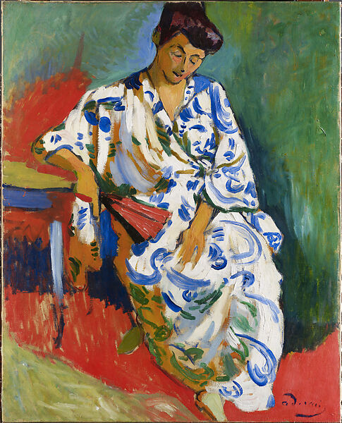 Woman with a Shawl, Madame Matisse in a Kimono (La femme au chale, Madame Matisse en kimono), André Derain  French, Oil on canvas