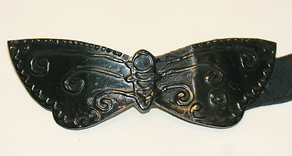 Belt, Elsa Schiaparelli (Italian, 1890–1973), leather, plastic, French