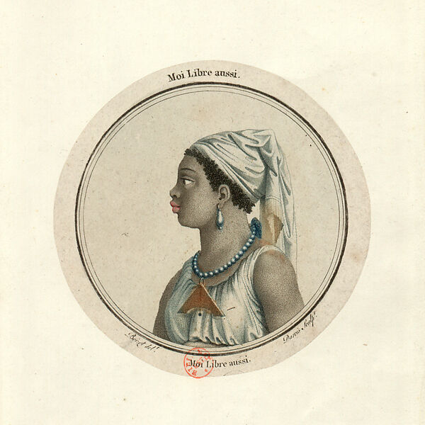 Print of a Free Woman, Louis Darcis  French, Engraving, French