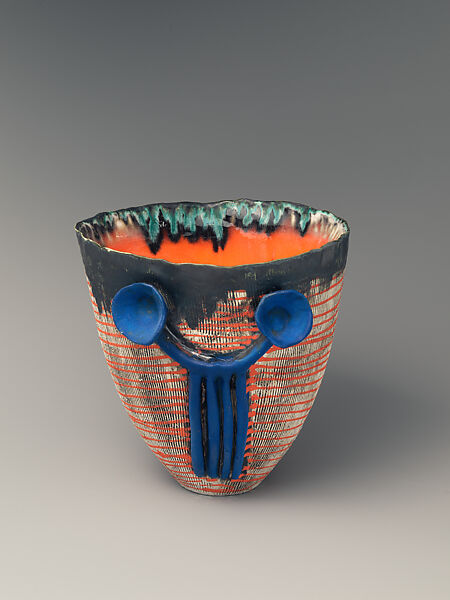 Fat conical vase, Zizipho Poswa (South African, born 1979), Glazed ceramic