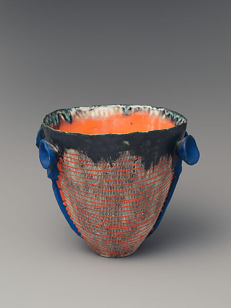 Fat conical vase, Zizipho Poswa (South African, born 1979), Glazed ceramic