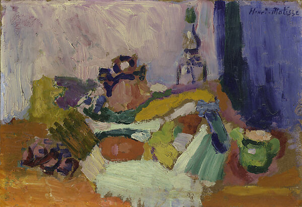 Still Life (Nature morte), Henri Matisse (French, Le Cateau-Cambrésis 1869–1954 Nice), Oil on cardboard on panel 