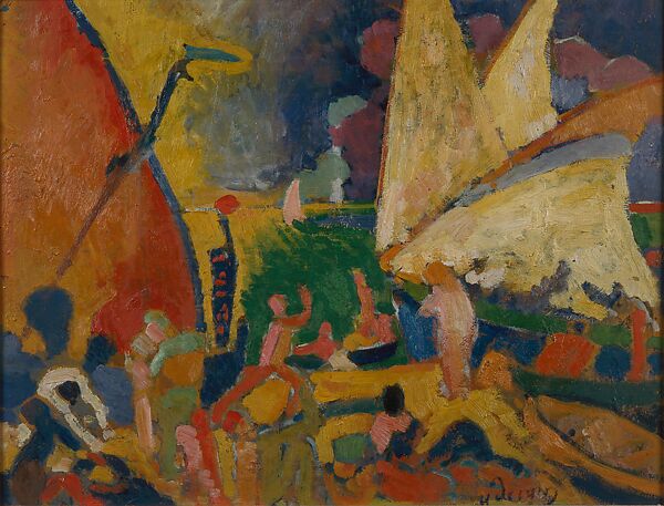 The Sailboats at Collioure (Les voiliers à Collioure), André Derain (French, Chatou 1880–1954 Garches), Oil on canvas 