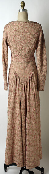 Dinner dress, Mainbocher (French and American, founded 1930), silk, metallic thread, beading, French