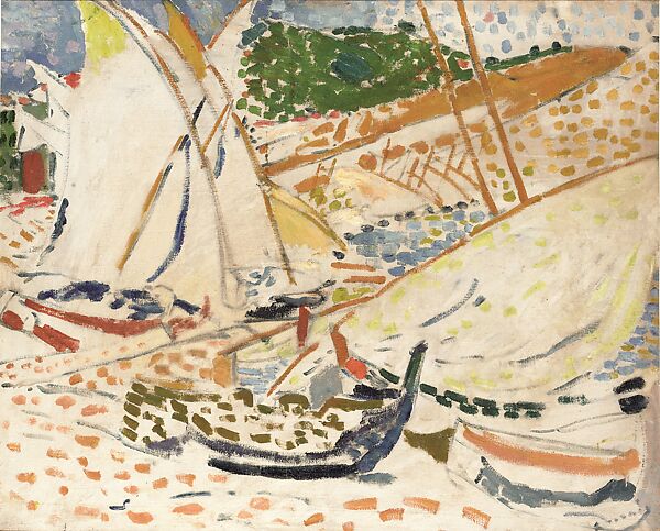 Sailboats at Collioure (Voiliers à Collioure), André Derain (French, Chatou 1880–1954 Garches), Oil on canvas 