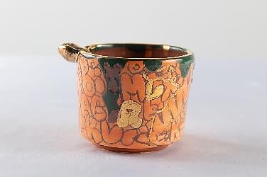Tiger Ashtray (green), Roberto Lugo (American, born Philadelphia 1981), Glazed ceramics, American 