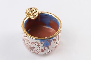 Tiger Ashtray (blue), Roberto Lugo (American, born Philadelphia 1981), Glazed ceramics, American