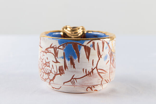 Tiger Ashtray (blue), Roberto Lugo (American, born Philadelphia 1981), Glazed ceramics