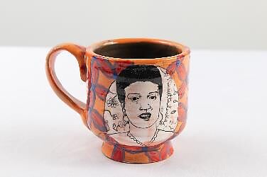 Portrait Cup: Henrietta Lacks, Roberto Lugo (American, born Philadelphia 1981), Glazed ceramics, American 