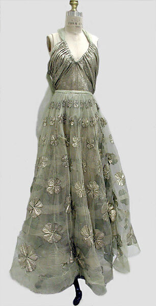Evening dress, House of Vionnet (French, active 1912–14; 1918–39), silk, metallic, French 