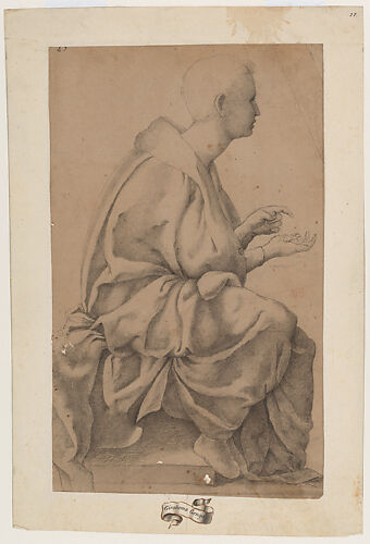 Study for a seated draped figure