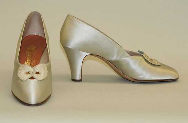 Evening pumps, Netch and Frater (French), leather, silk, French 