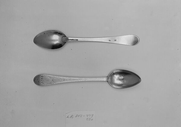 Tea Spoon, Marked by I. L., Silver, American 