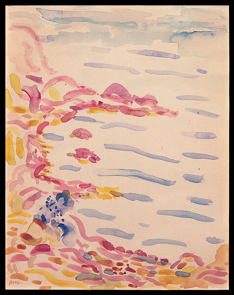 La Japonaise beside the Water, Collioure (La Japonaise au bord de l’eau, Collioure), Henri Matisse (French, Le Cateau-Cambrésis 1869–1954 Nice), Watercolor on cream wove paper 