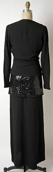 Evening dress, Hattie Carnegie, Inc. (American, 1918–1965), silk, plastic, American