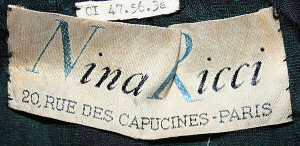 "Sans Souki", Nina Ricci (French, founded 1932), wool, leather, French