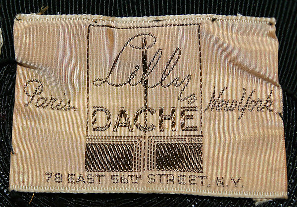 Hat, Lilly Daché (American (born France), Bègles 1898–1989 Louvecienne), straw, silk, American