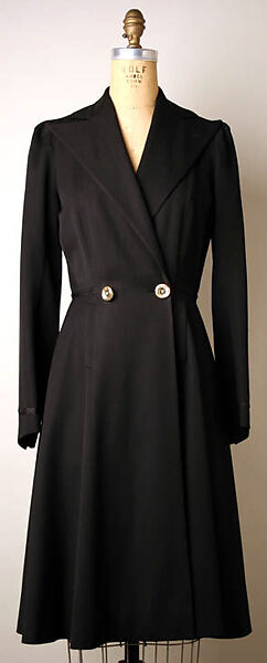 Coat, Maggy Rouff (French, 1896–1971), wool, silk, metal, French 