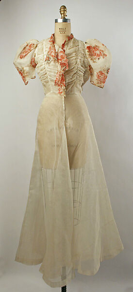 Evening dress, Maggy Rouff (French, 1927–1979), silk, linen, French