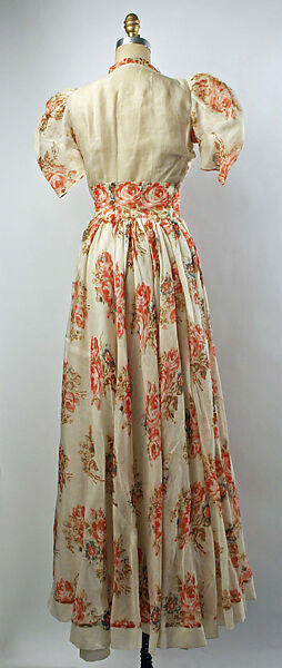 Evening dress, Maggy Rouff (French, 1927–1979), silk, linen, French