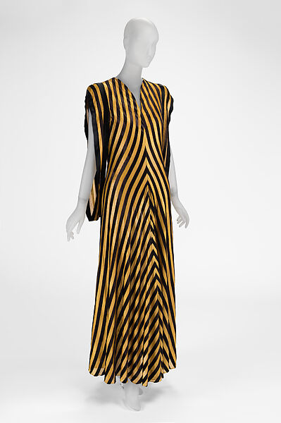 Evening dress, Valentina Gowns (American, 1928–1957), silk, metallic, American 