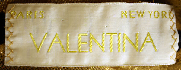 Evening dress, Valentina Gowns (American, 1928–1957), silk, metallic, American