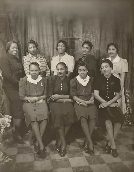 [Group of Women], James Van Der Zee (American, Lenox, Massachusetts 1886–1983 Washington, D.C.), Gelatin silver print 