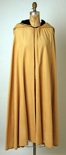 Cape, Valentina Gowns (American, 1928–1957), wool, silk, American 