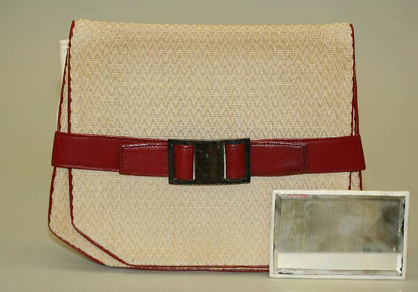 Clutch, Hermès (French, founded 1837), cotton, leather, French