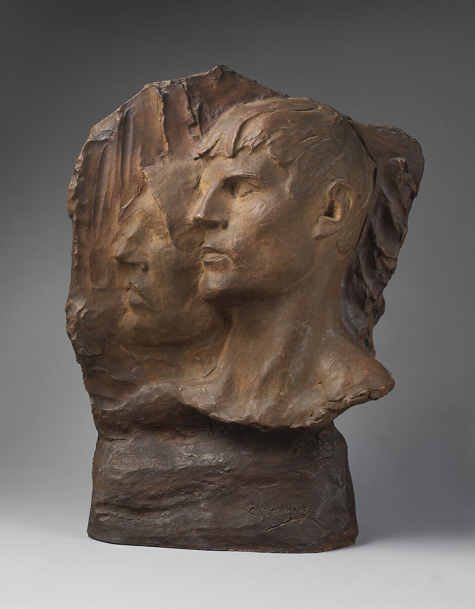 Puddlers in Profile, Composition by Constantin Meunier (Belgian, Etterbeek 1831–1905 Ixelles), Stoneware, French 