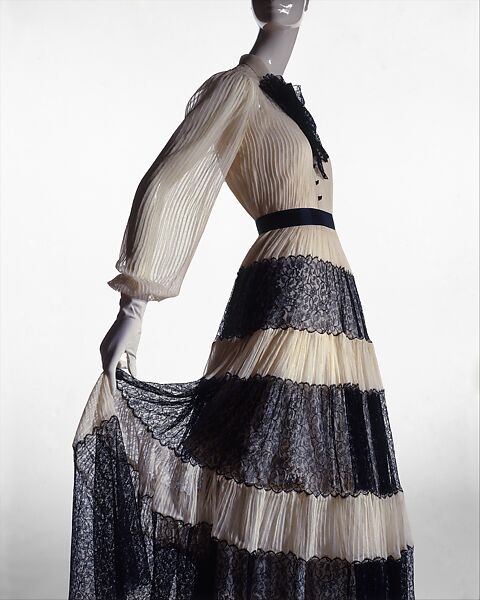 Ensemble, House of Lanvin (French, founded 1889), a) silk
b) cotton
c) glass, French