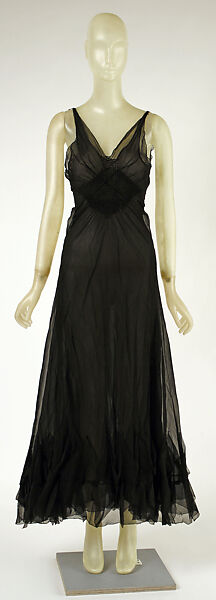 Evening dress, House of Vionnet (French, active 1912–14; 1918–39), silk, French 