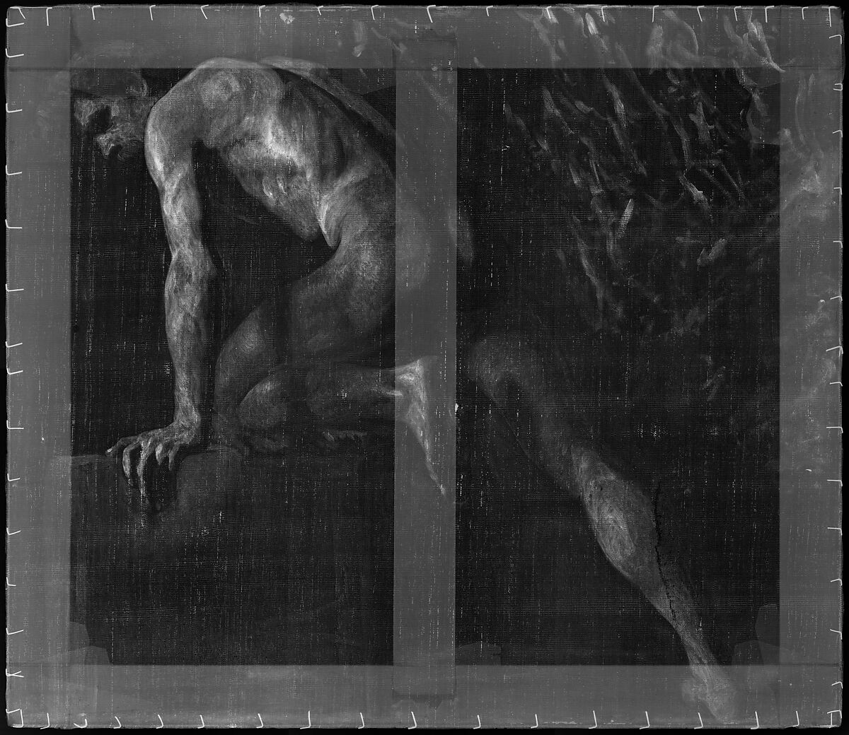 Study of a Nude Man, Attributed to Gustave Courbet (French, Ornans 1819–1877 La Tour-de-Peilz), Oil on canvas