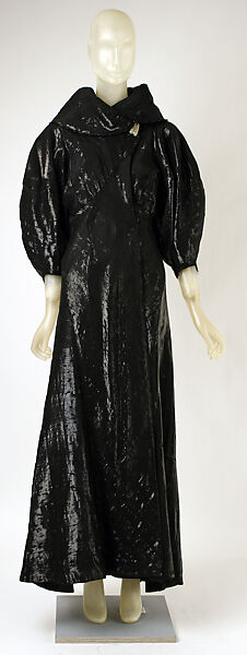 Evening coat, House of Vionnet (French, active 1912–14; 1918–39), silk, plastic, French 