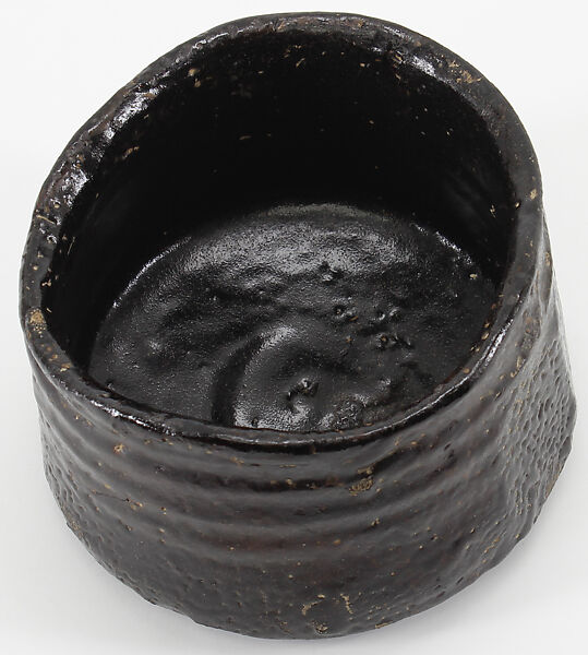 Black Seto Tea Bowl, Stoneware with black iron glaze (Mino ware, Black Seto type), Japan
