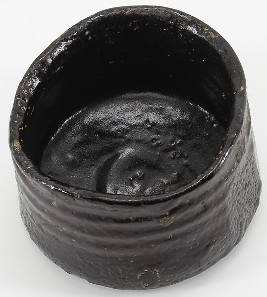 Black Seto Tea Bowl, Stoneware with black iron glaze (Mino ware, Black Seto type), Japan 